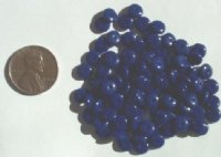 100 2x6mm Opaque Navy Rondelle Beads